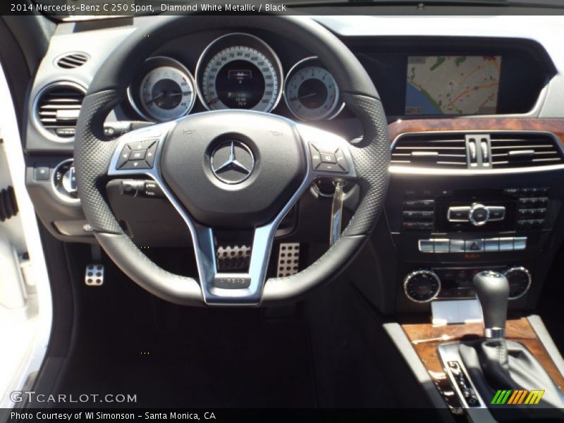 Diamond White Metallic / Black 2014 Mercedes-Benz C 250 Sport