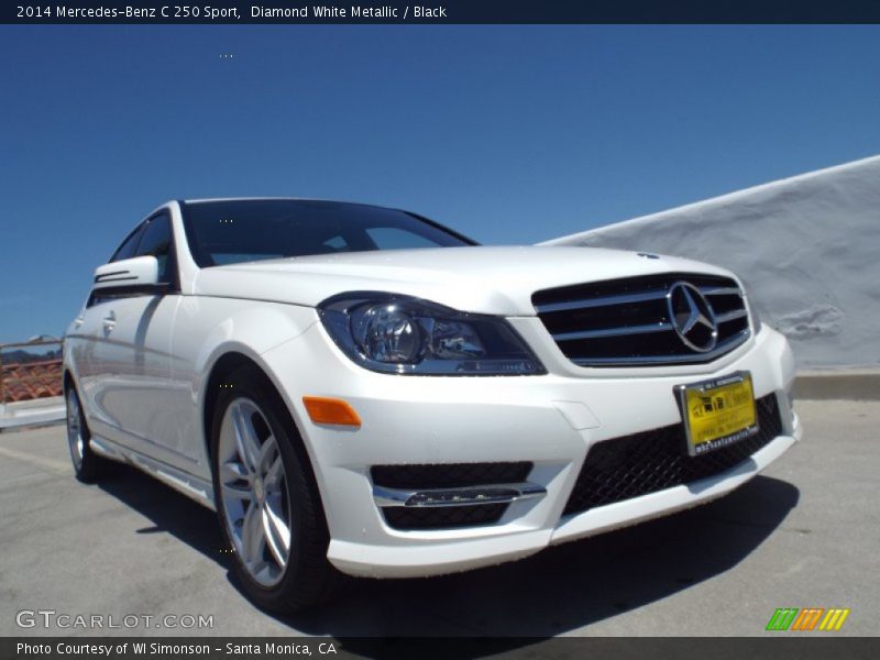 Diamond White Metallic / Black 2014 Mercedes-Benz C 250 Sport