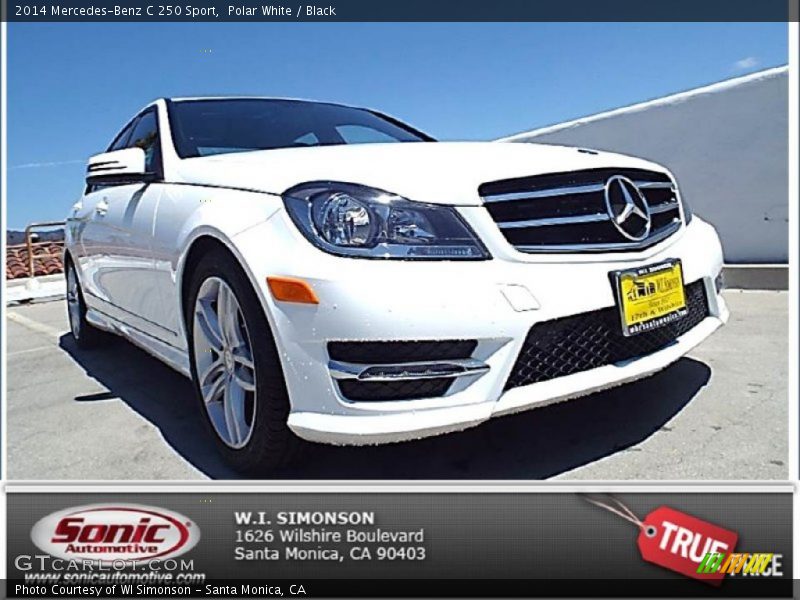 Polar White / Black 2014 Mercedes-Benz C 250 Sport