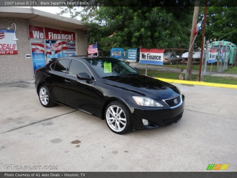 Black Sapphire Pearl / Black 2007 Lexus IS 250
