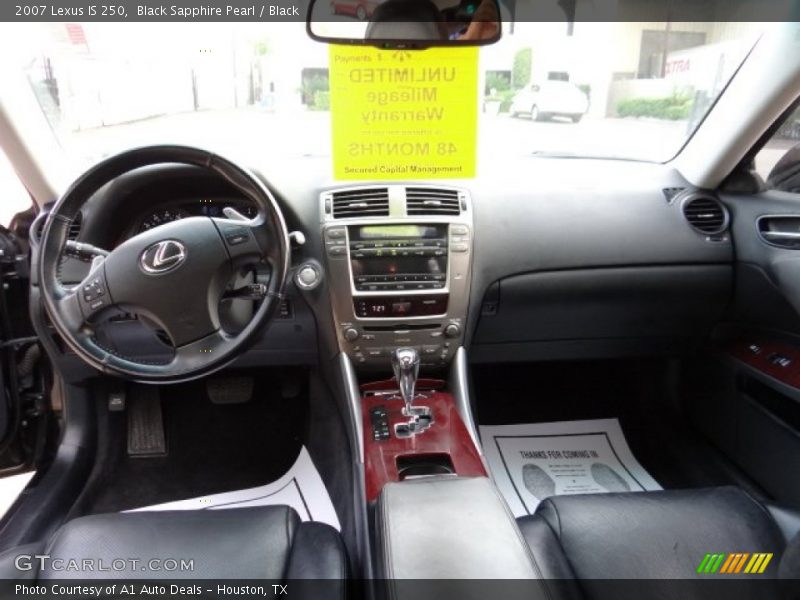 Black Sapphire Pearl / Black 2007 Lexus IS 250