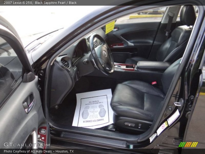Black Sapphire Pearl / Black 2007 Lexus IS 250