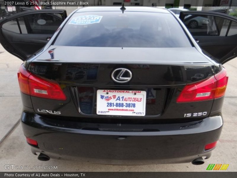 Black Sapphire Pearl / Black 2007 Lexus IS 250