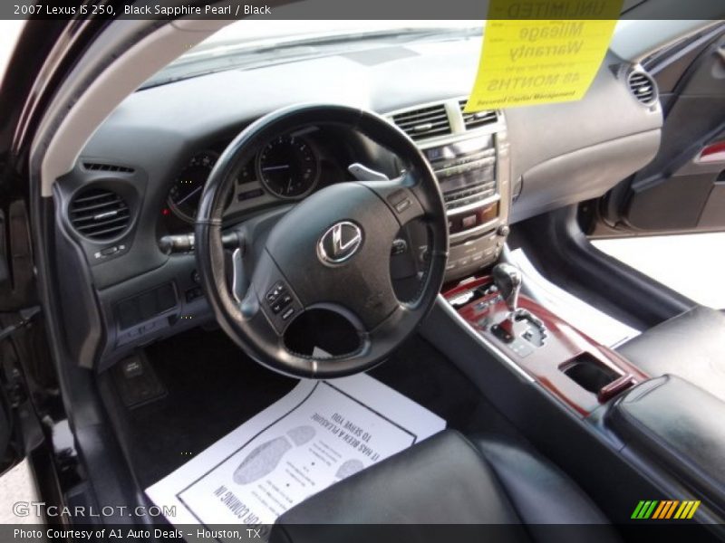 Black Sapphire Pearl / Black 2007 Lexus IS 250