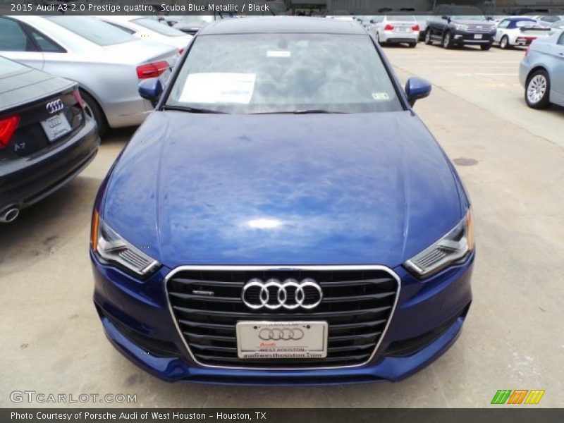 Scuba Blue Metallic / Black 2015 Audi A3 2.0 Prestige quattro