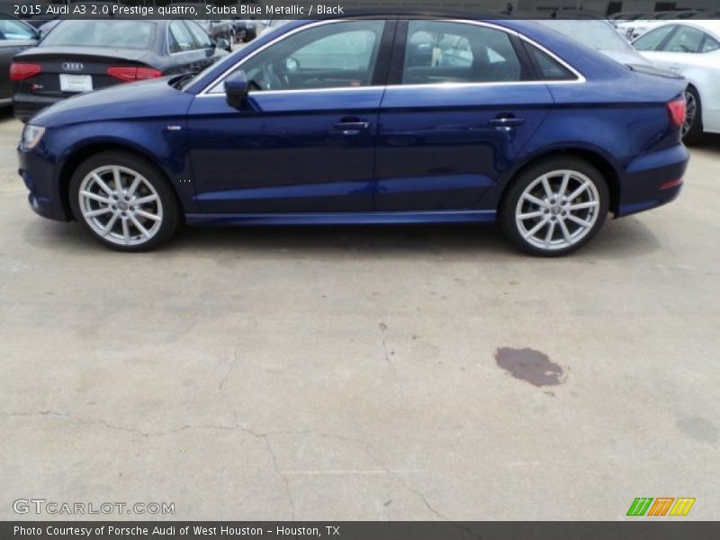 Scuba Blue Metallic / Black 2015 Audi A3 2.0 Prestige quattro