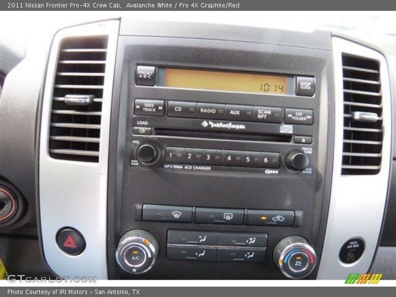 Avalanche White / Pro 4X Graphite/Red 2011 Nissan Frontier Pro-4X Crew Cab