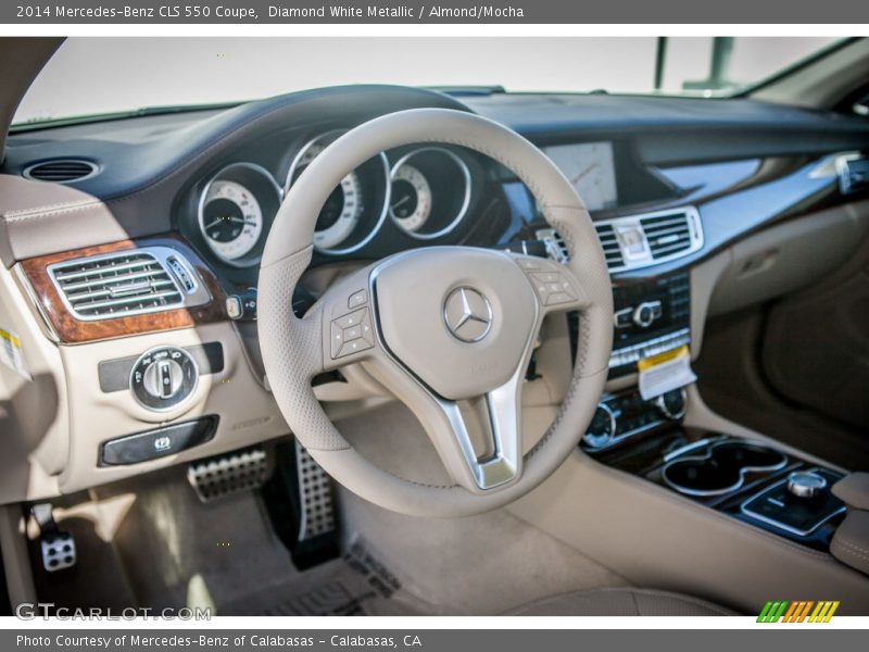Diamond White Metallic / Almond/Mocha 2014 Mercedes-Benz CLS 550 Coupe