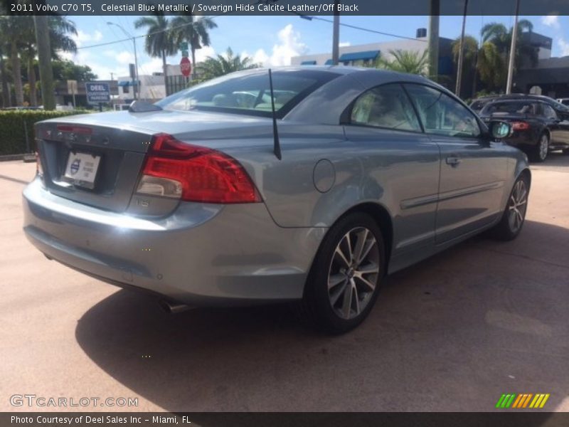 Celestial Blue Metallic / Soverign Hide Calcite Leather/Off Black 2011 Volvo C70 T5