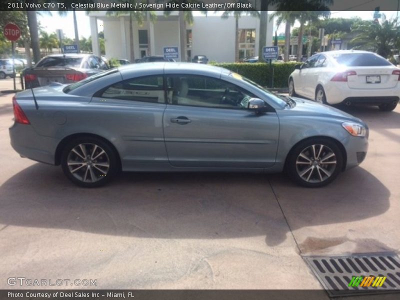 Celestial Blue Metallic / Soverign Hide Calcite Leather/Off Black 2011 Volvo C70 T5