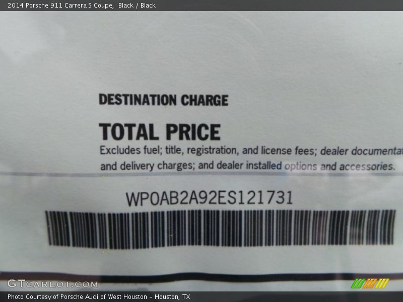 Black / Black 2014 Porsche 911 Carrera S Coupe