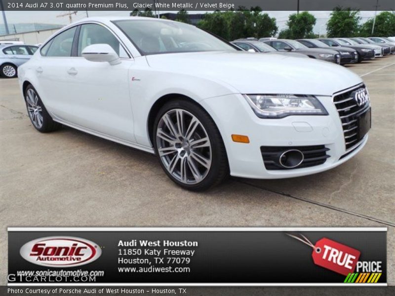 Glacier White Metallic / Velvet Beige 2014 Audi A7 3.0T quattro Premium Plus