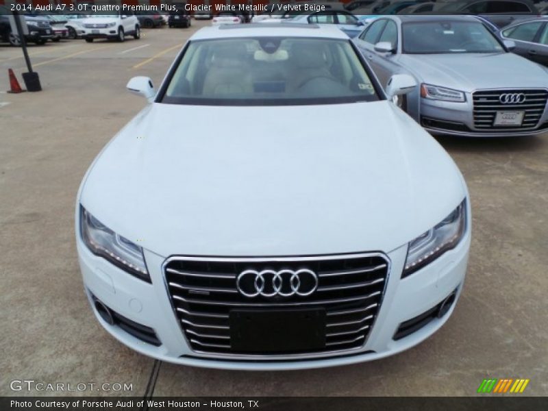 Glacier White Metallic / Velvet Beige 2014 Audi A7 3.0T quattro Premium Plus