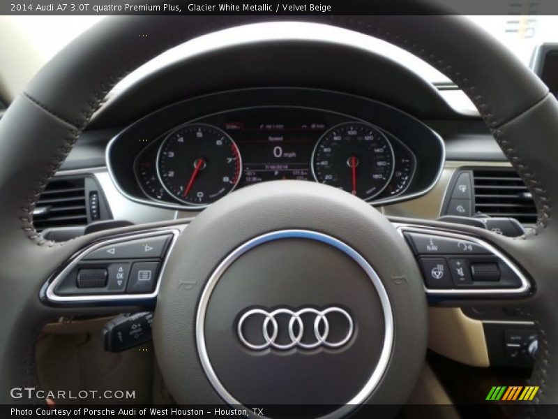 Glacier White Metallic / Velvet Beige 2014 Audi A7 3.0T quattro Premium Plus