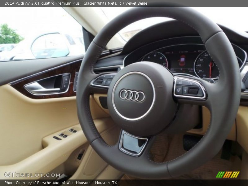Glacier White Metallic / Velvet Beige 2014 Audi A7 3.0T quattro Premium Plus