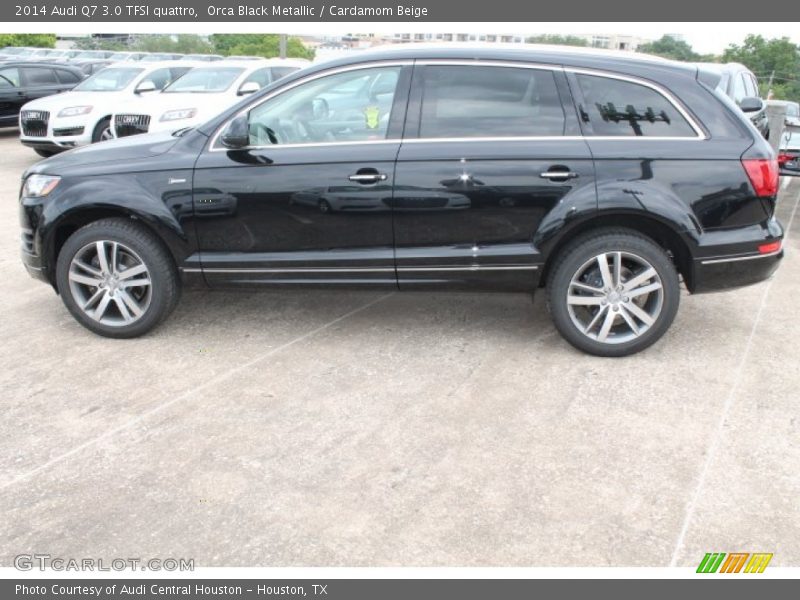 Orca Black Metallic / Cardamom Beige 2014 Audi Q7 3.0 TFSI quattro