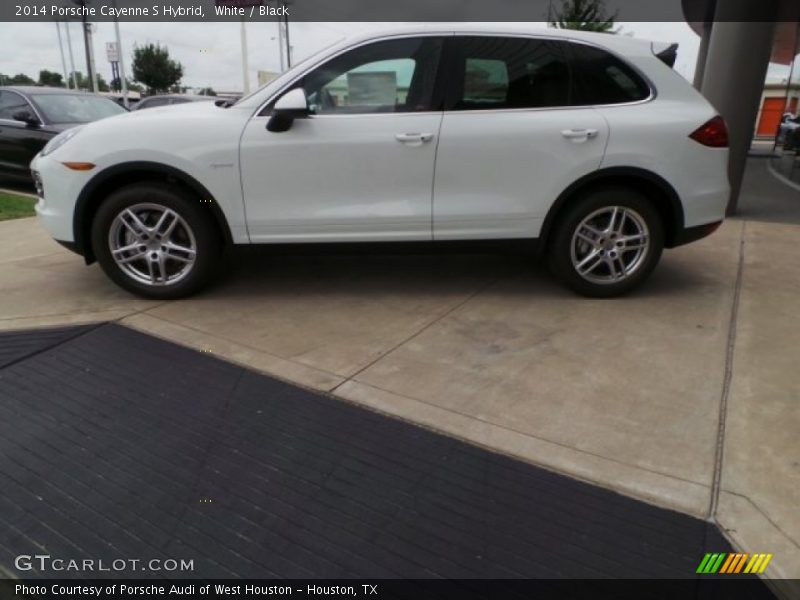 White / Black 2014 Porsche Cayenne S Hybrid