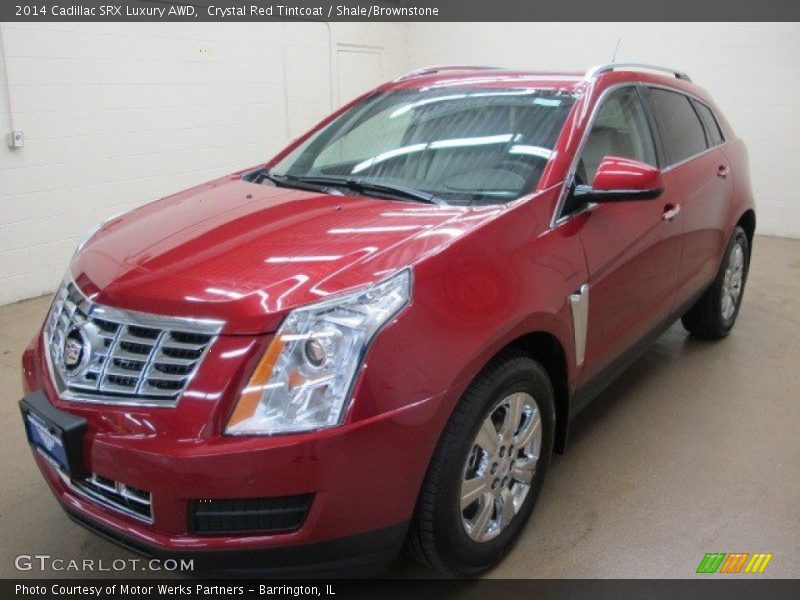 Crystal Red Tintcoat / Shale/Brownstone 2014 Cadillac SRX Luxury AWD