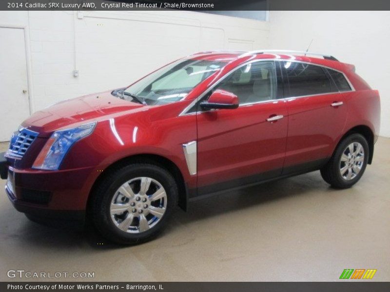 Crystal Red Tintcoat / Shale/Brownstone 2014 Cadillac SRX Luxury AWD