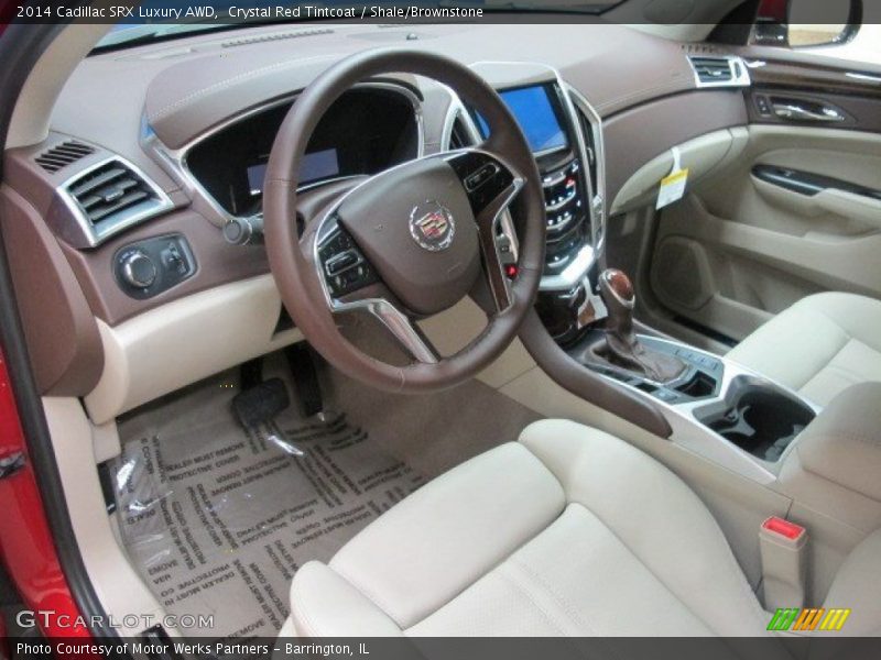 Crystal Red Tintcoat / Shale/Brownstone 2014 Cadillac SRX Luxury AWD