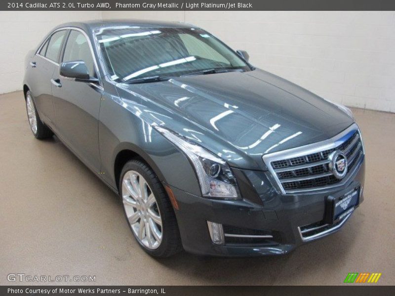 Phantom Gray Metallic / Light Platinum/Jet Black 2014 Cadillac ATS 2.0L Turbo AWD