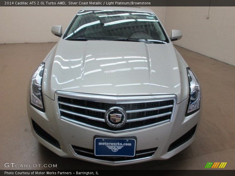 Silver Coast Metallic / Light Platinum/Brownstone 2014 Cadillac ATS 2.0L Turbo AWD
