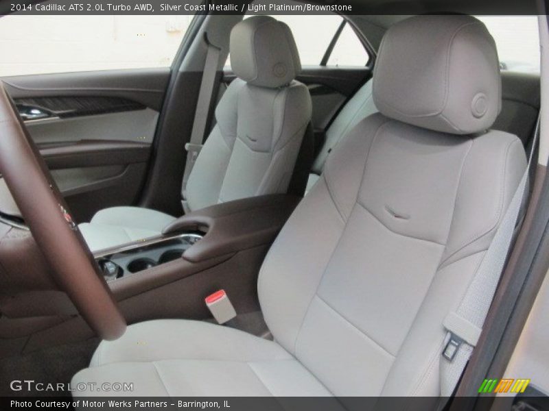 Silver Coast Metallic / Light Platinum/Brownstone 2014 Cadillac ATS 2.0L Turbo AWD