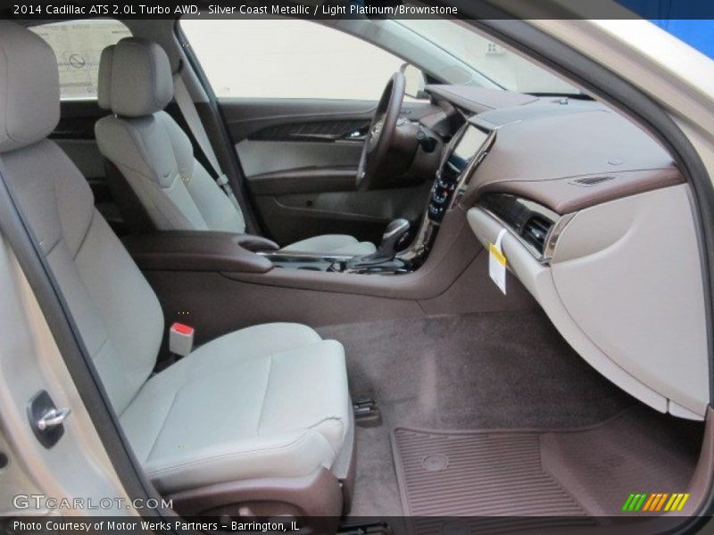 Silver Coast Metallic / Light Platinum/Brownstone 2014 Cadillac ATS 2.0L Turbo AWD