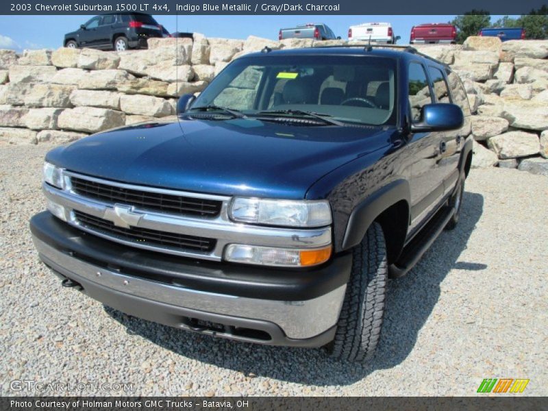 Indigo Blue Metallic / Gray/Dark Charcoal 2003 Chevrolet Suburban 1500 LT 4x4