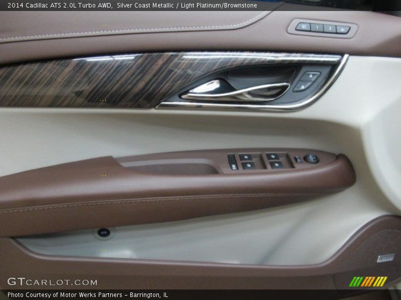 Silver Coast Metallic / Light Platinum/Brownstone 2014 Cadillac ATS 2.0L Turbo AWD