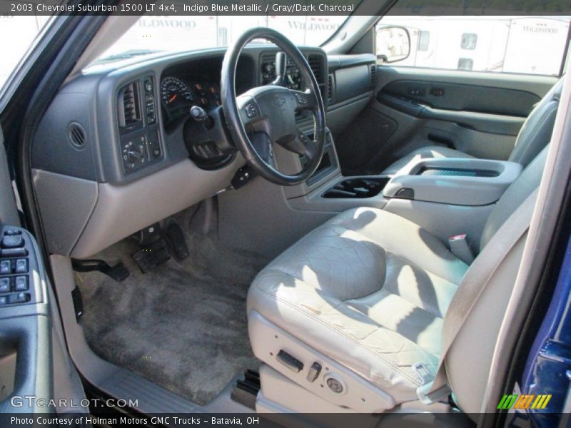 Indigo Blue Metallic / Gray/Dark Charcoal 2003 Chevrolet Suburban 1500 LT 4x4