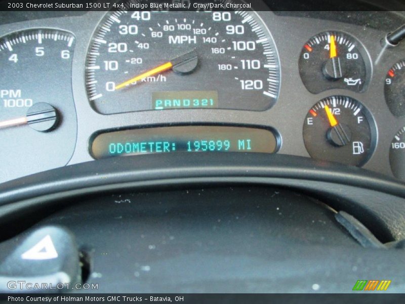 Indigo Blue Metallic / Gray/Dark Charcoal 2003 Chevrolet Suburban 1500 LT 4x4