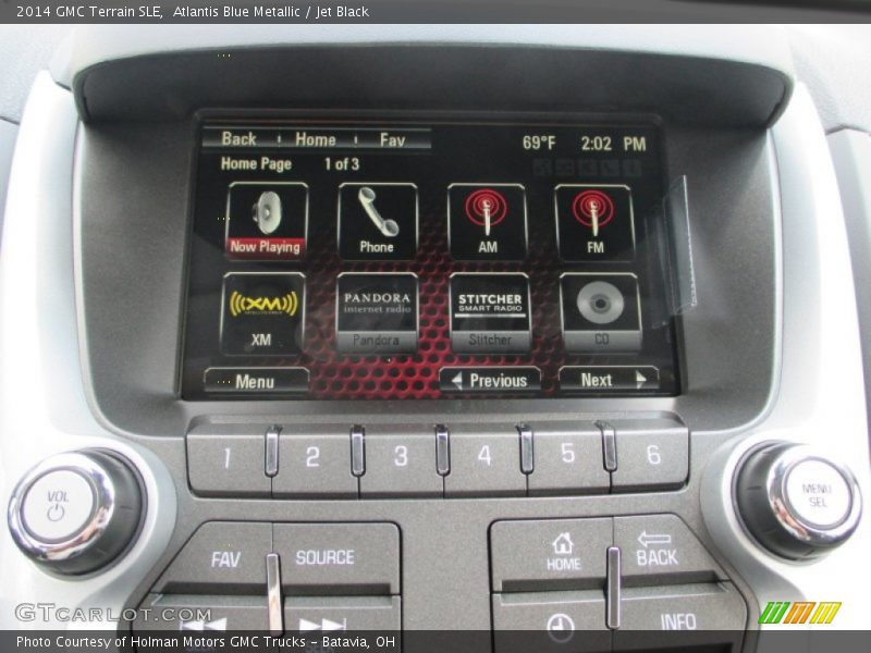 Atlantis Blue Metallic / Jet Black 2014 GMC Terrain SLE
