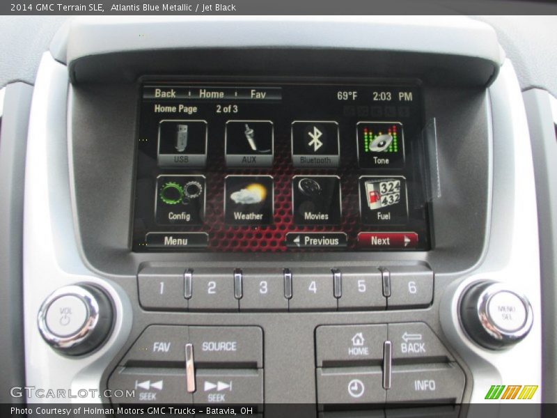 Atlantis Blue Metallic / Jet Black 2014 GMC Terrain SLE
