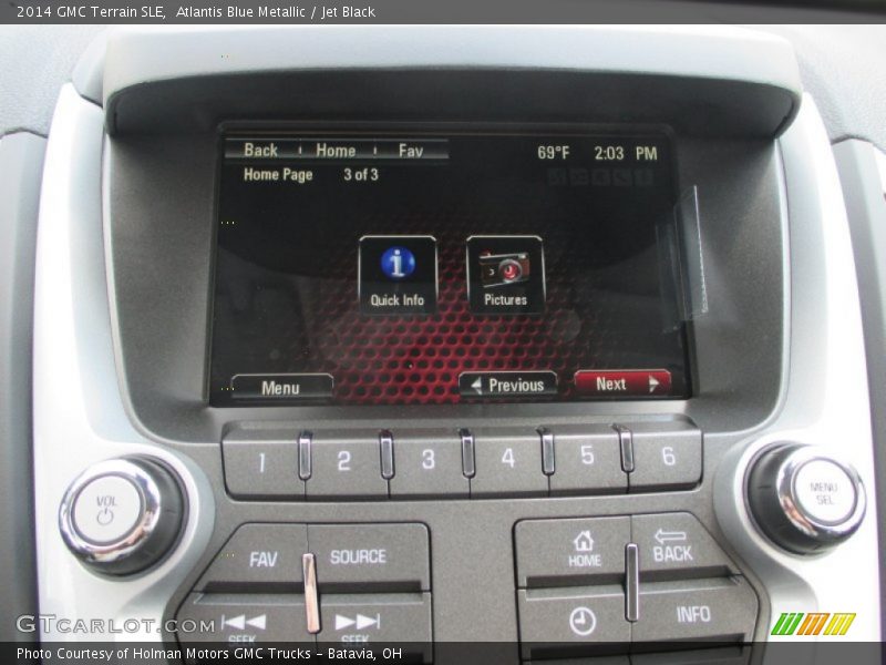 Atlantis Blue Metallic / Jet Black 2014 GMC Terrain SLE