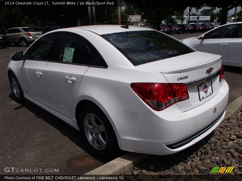 Summit White / Jet Black/Sport Red 2014 Chevrolet Cruze LT