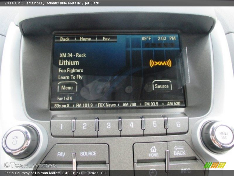 Atlantis Blue Metallic / Jet Black 2014 GMC Terrain SLE