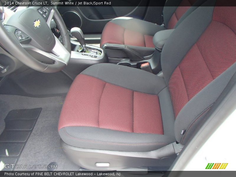 Summit White / Jet Black/Sport Red 2014 Chevrolet Cruze LT