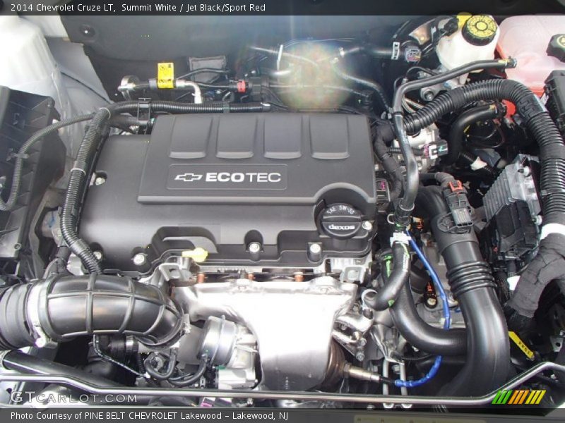 Summit White / Jet Black/Sport Red 2014 Chevrolet Cruze LT