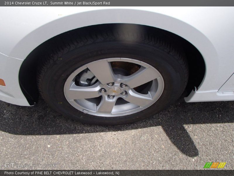 Summit White / Jet Black/Sport Red 2014 Chevrolet Cruze LT