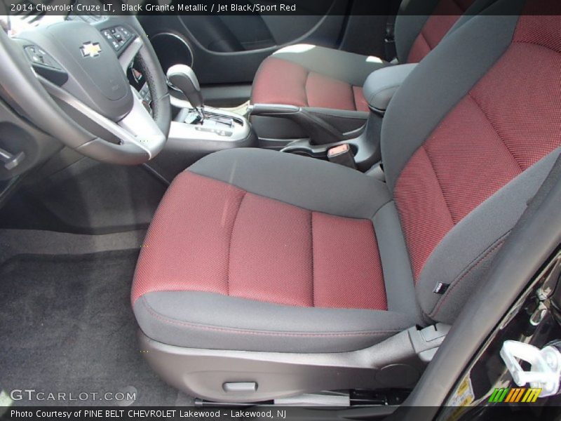 Black Granite Metallic / Jet Black/Sport Red 2014 Chevrolet Cruze LT