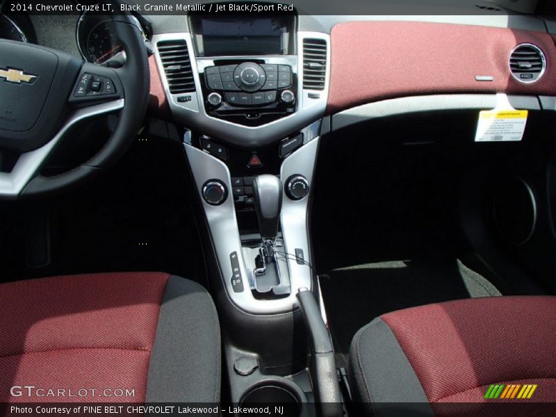 Black Granite Metallic / Jet Black/Sport Red 2014 Chevrolet Cruze LT
