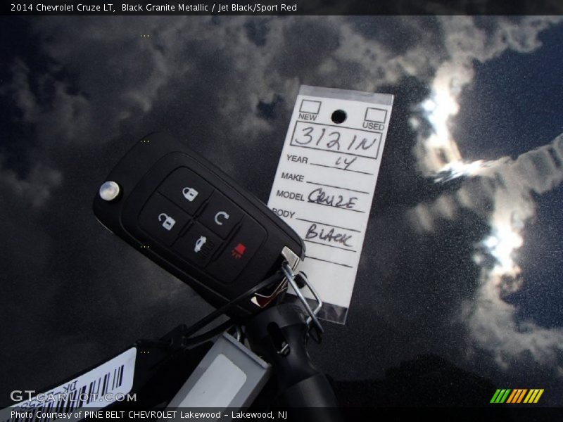 Black Granite Metallic / Jet Black/Sport Red 2014 Chevrolet Cruze LT