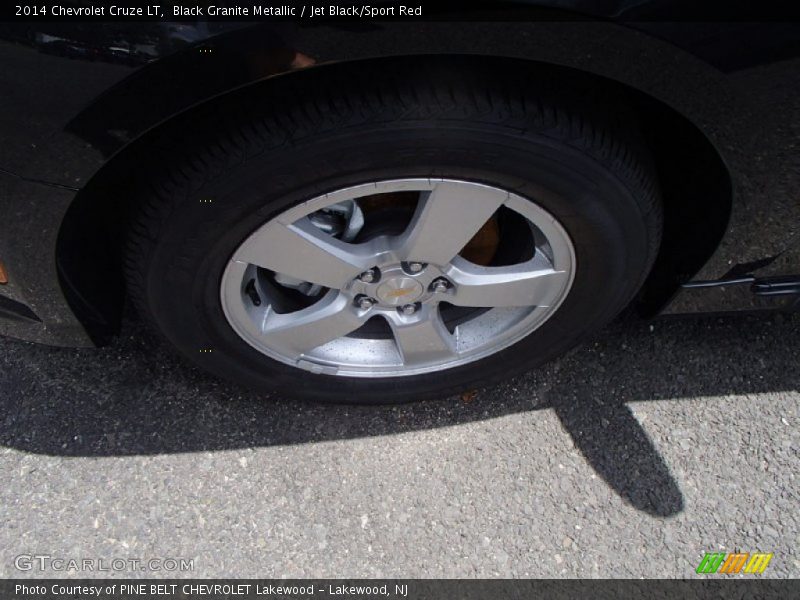 Black Granite Metallic / Jet Black/Sport Red 2014 Chevrolet Cruze LT