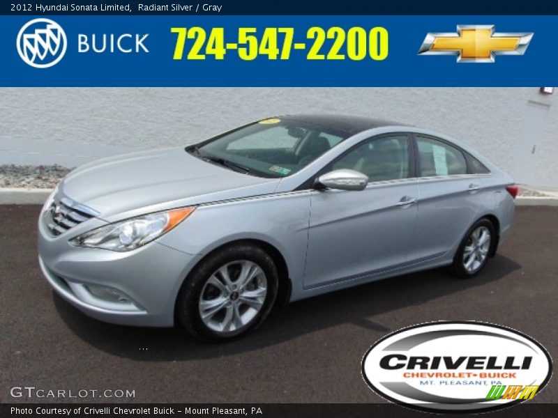 Radiant Silver / Gray 2012 Hyundai Sonata Limited