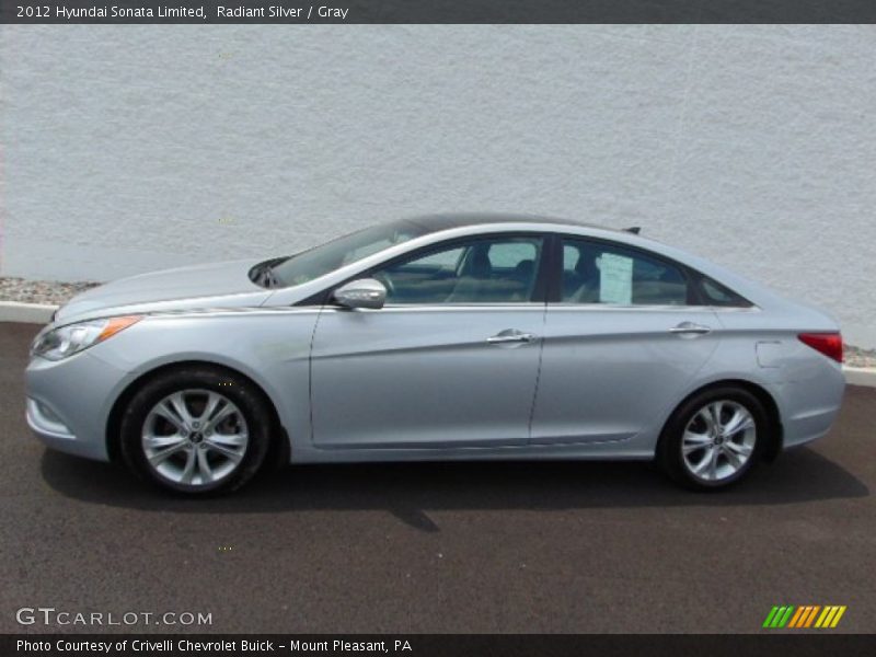 Radiant Silver / Gray 2012 Hyundai Sonata Limited