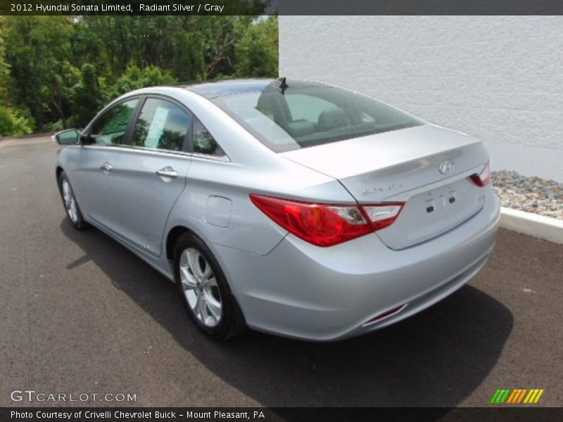 Radiant Silver / Gray 2012 Hyundai Sonata Limited