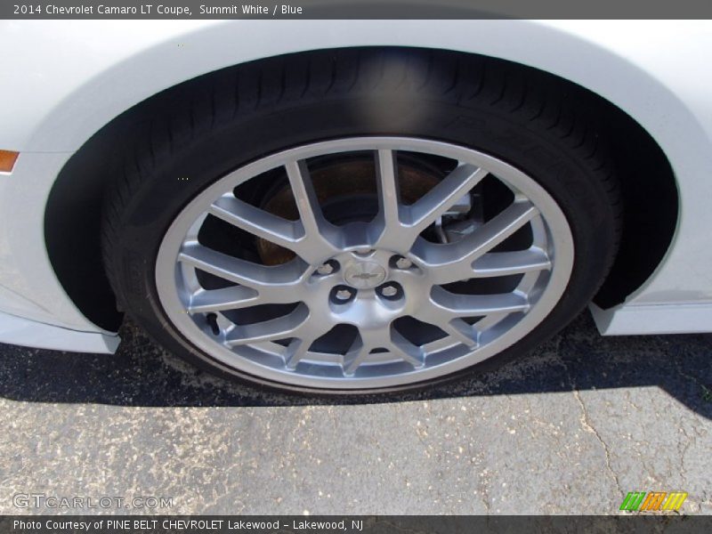 Summit White / Blue 2014 Chevrolet Camaro LT Coupe
