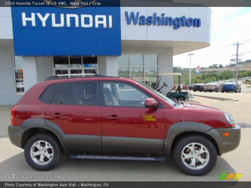 Mesa Red / Gray 2009 Hyundai Tucson SE V6 4WD
