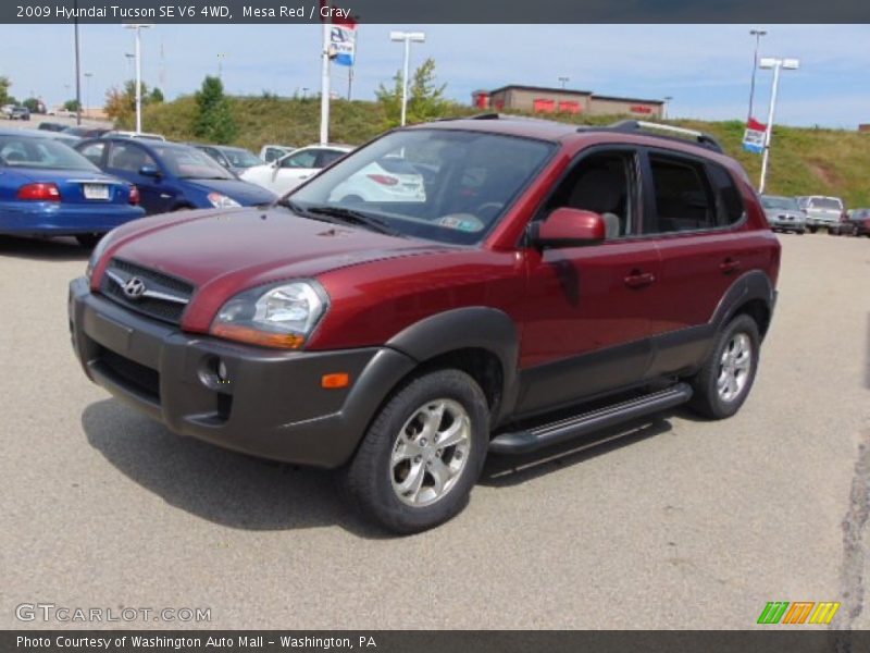 Mesa Red / Gray 2009 Hyundai Tucson SE V6 4WD